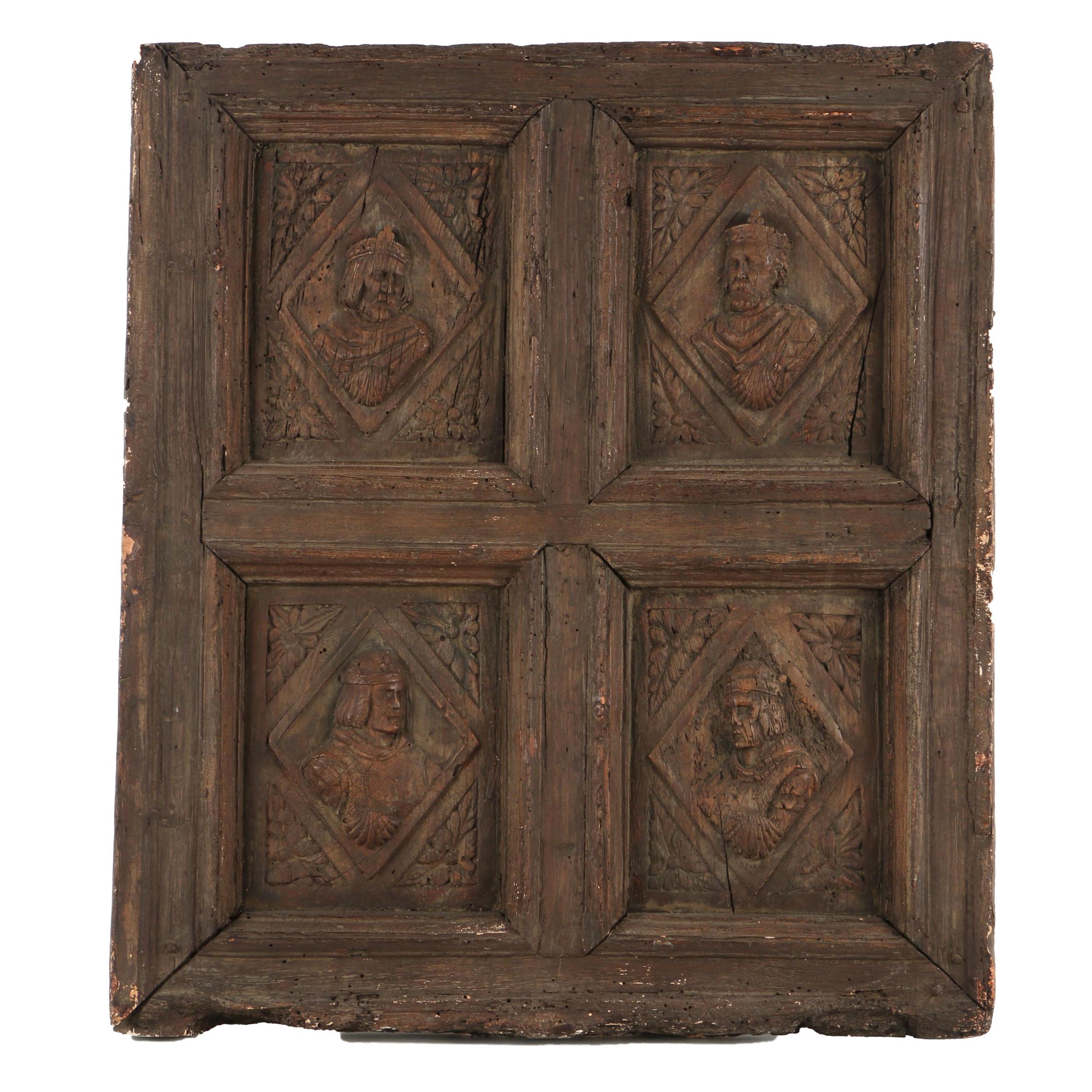 Reproduction Door Panel with Historical Figures