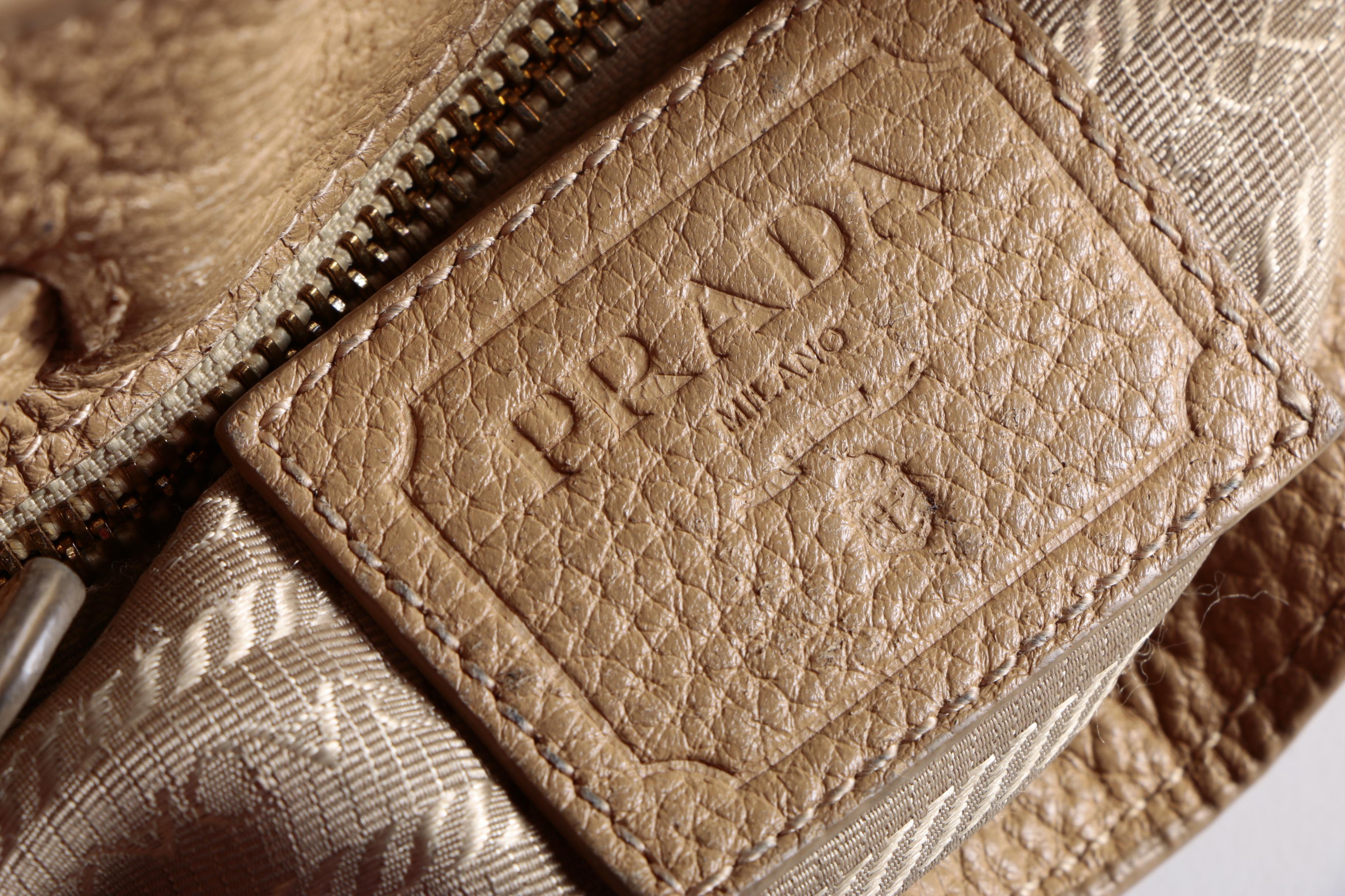 Prada Cervo Antik Deerskin Leather Drawstring Tote Bag