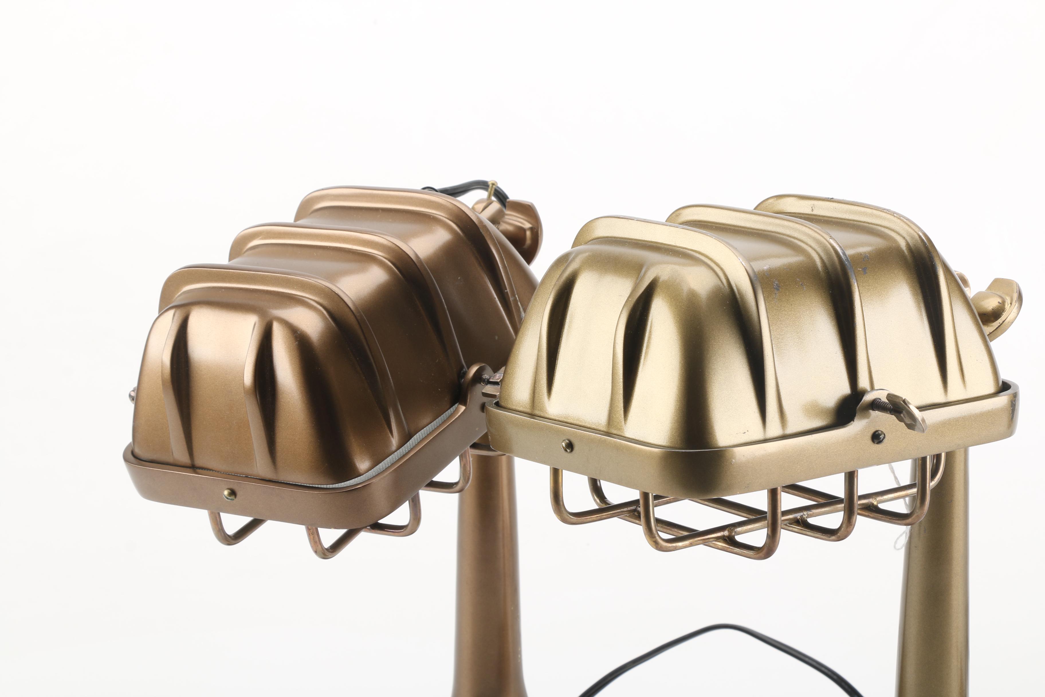 Gold Tone Metal Desk Lamps