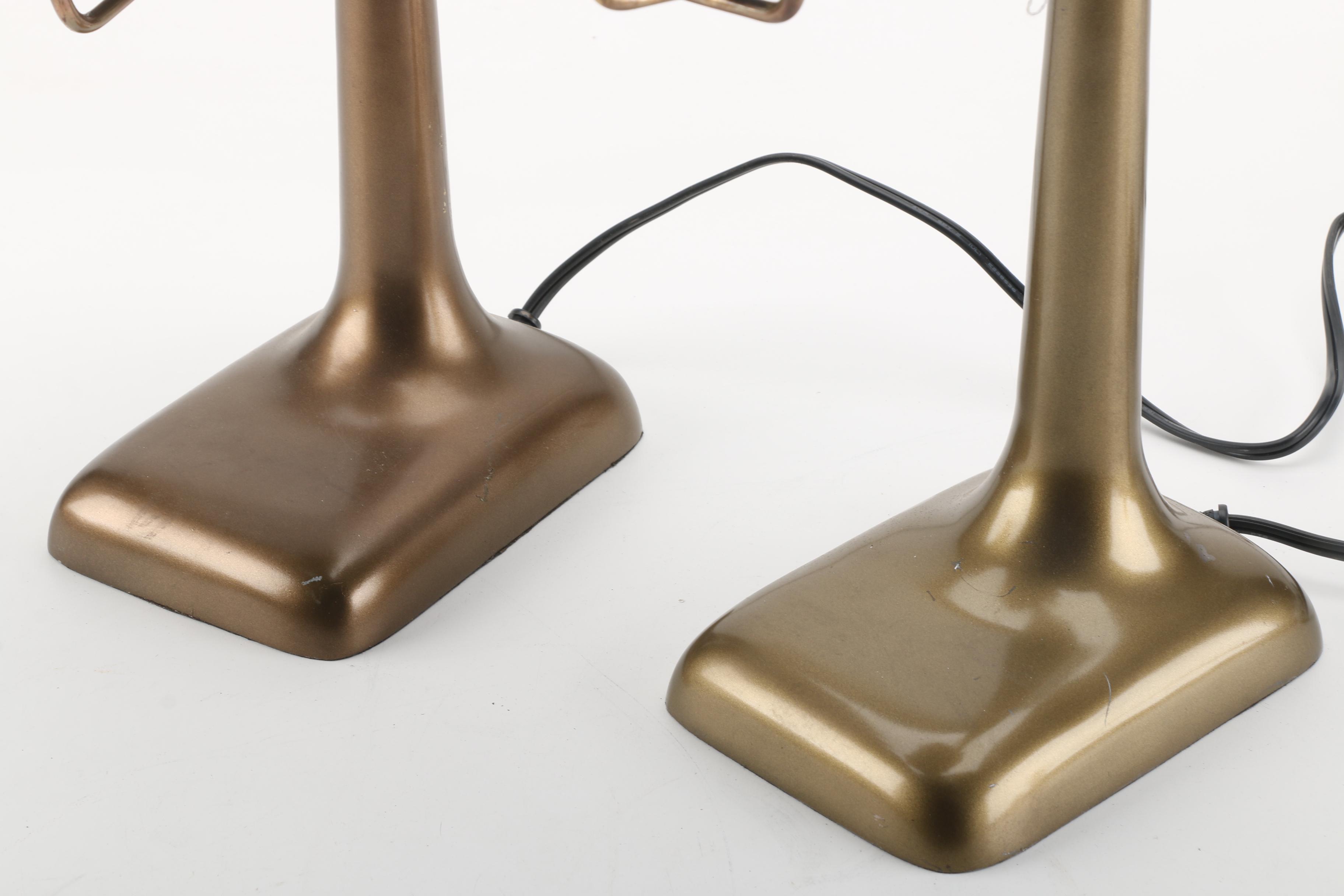 Gold Tone Metal Desk Lamps
