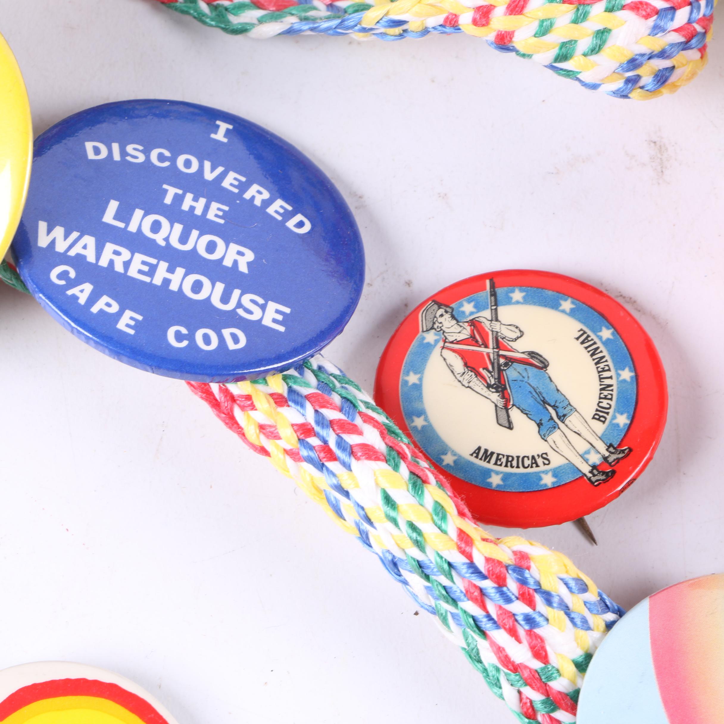 Vintage Pinback Buttons Including Political, Disney, Miller Brewing And More