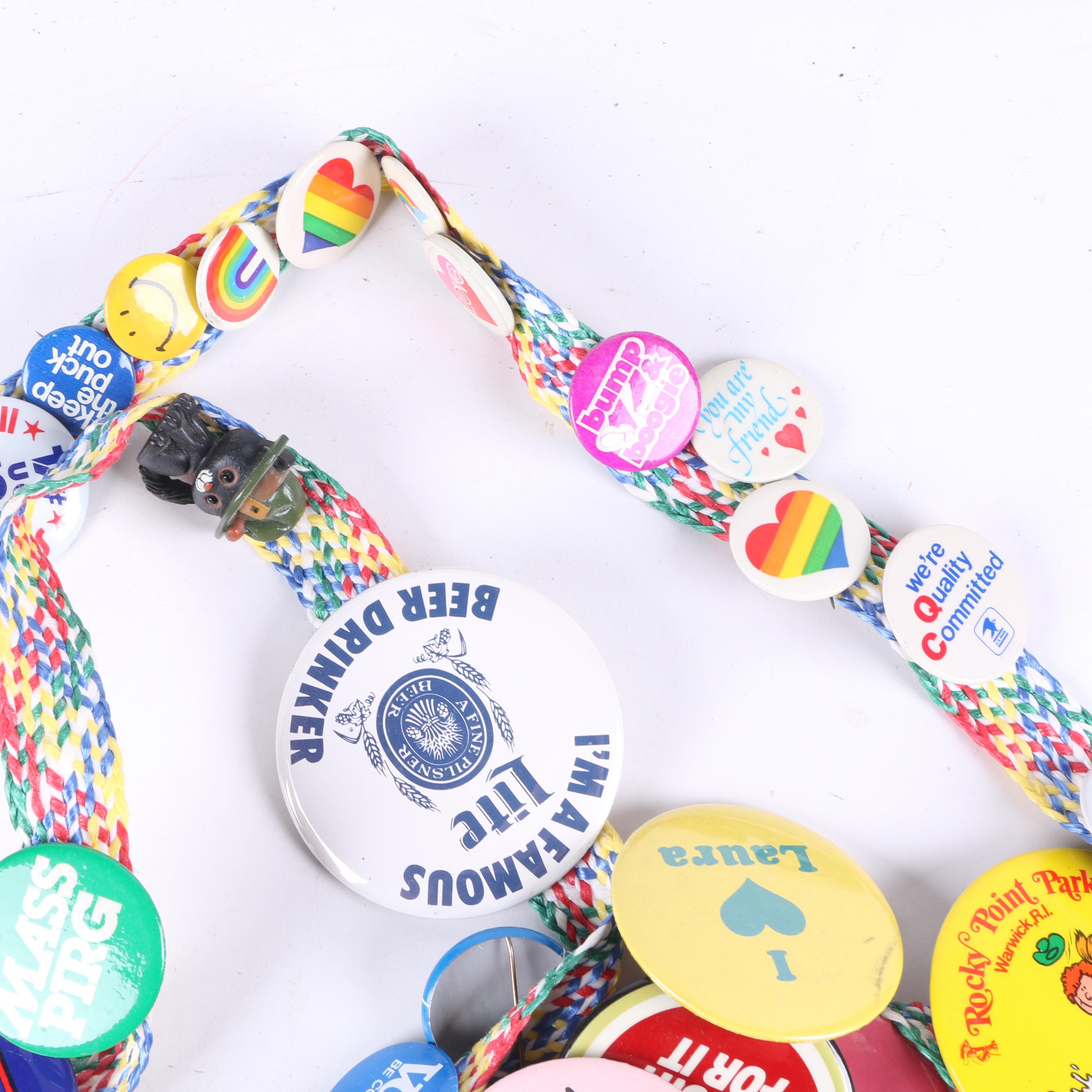 Vintage Pinback Buttons Including Political, Disney, Miller Brewing And More