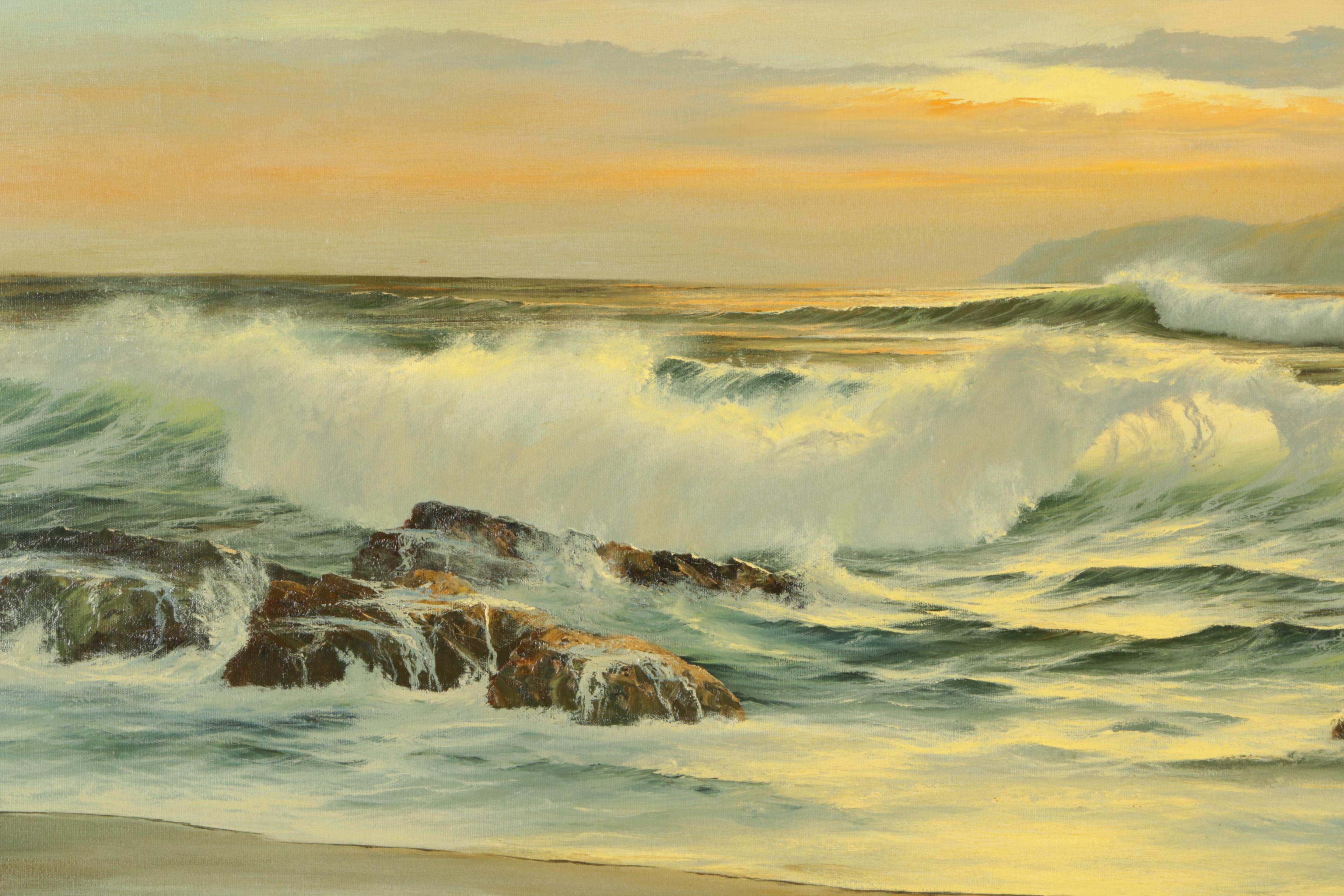 William Hoffman Oil on Canvas Seascape Painting