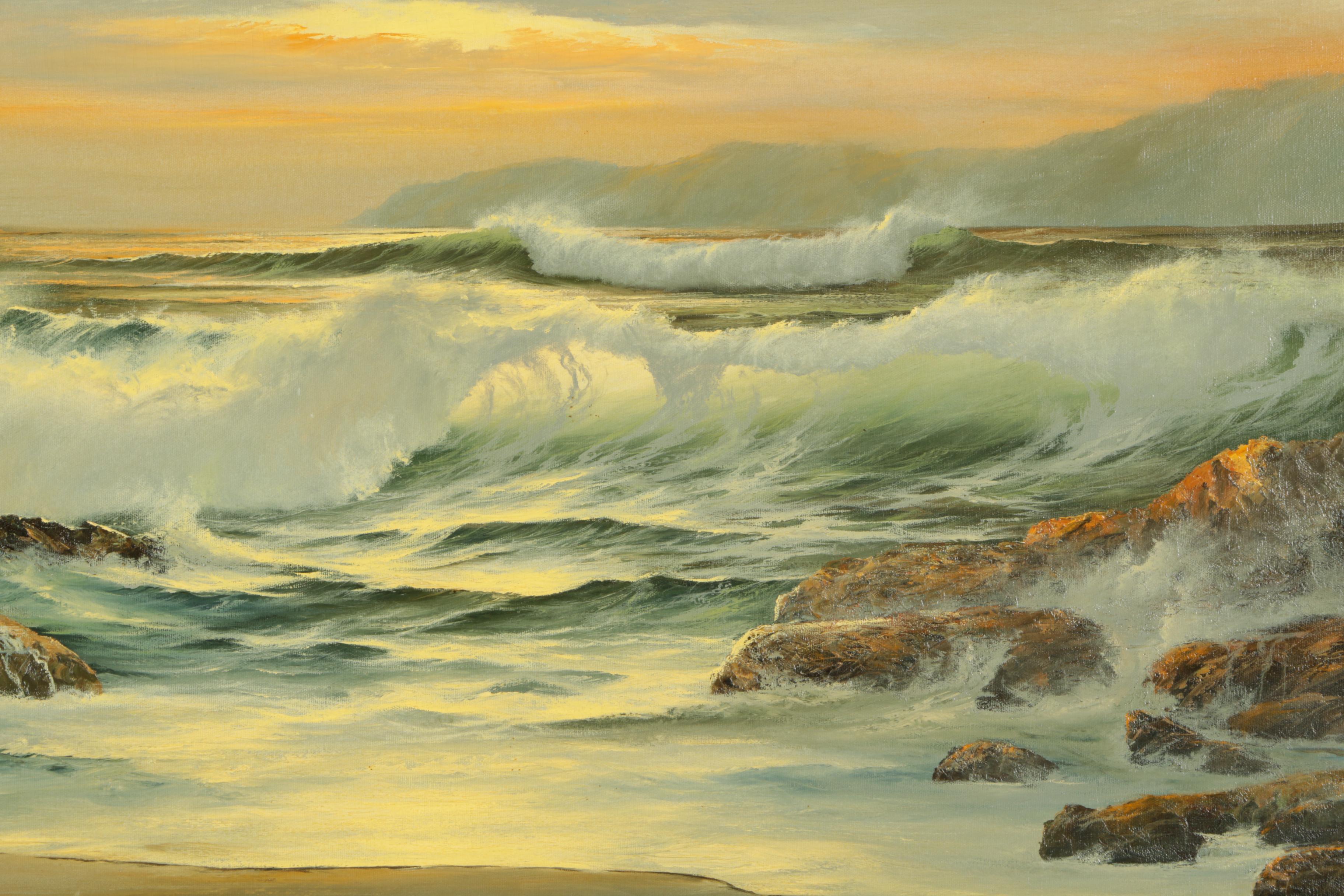 William Hoffman Oil on Canvas Seascape Painting