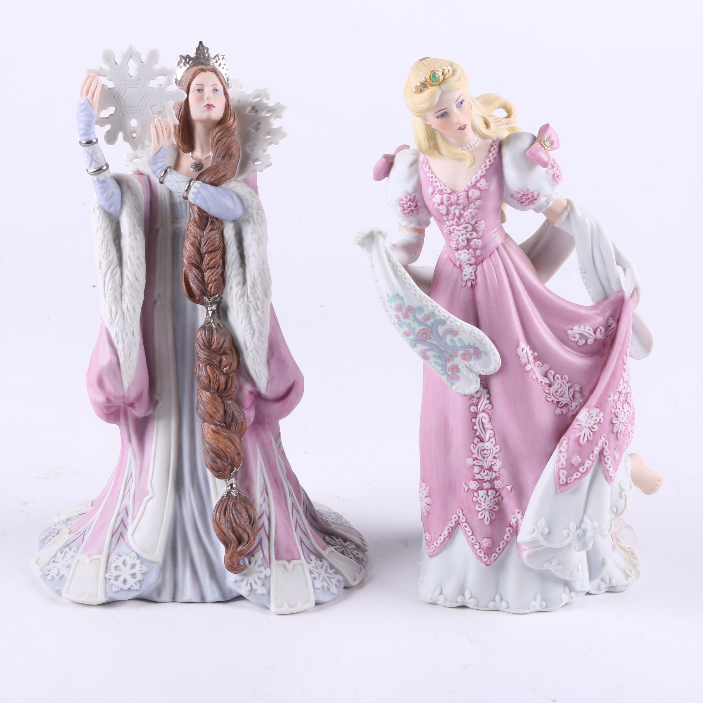 1980s Lenox "Legendary Princesses" Porcelain Figurines