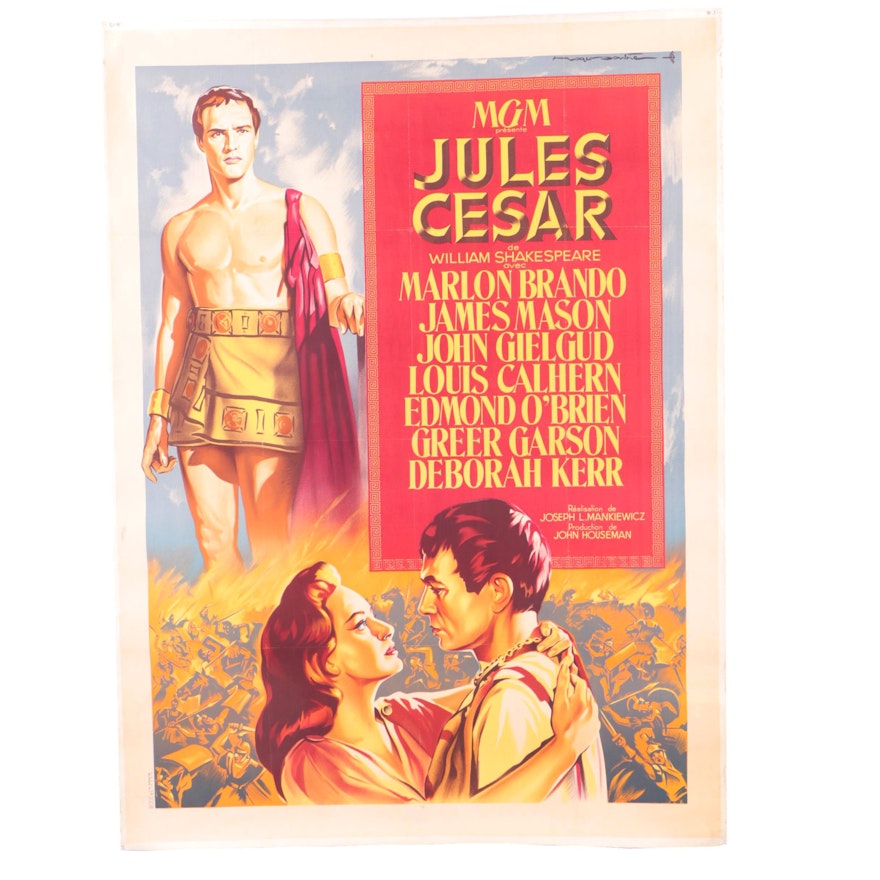 Vintage Lithographic Movie Poster "Jules Cesar"