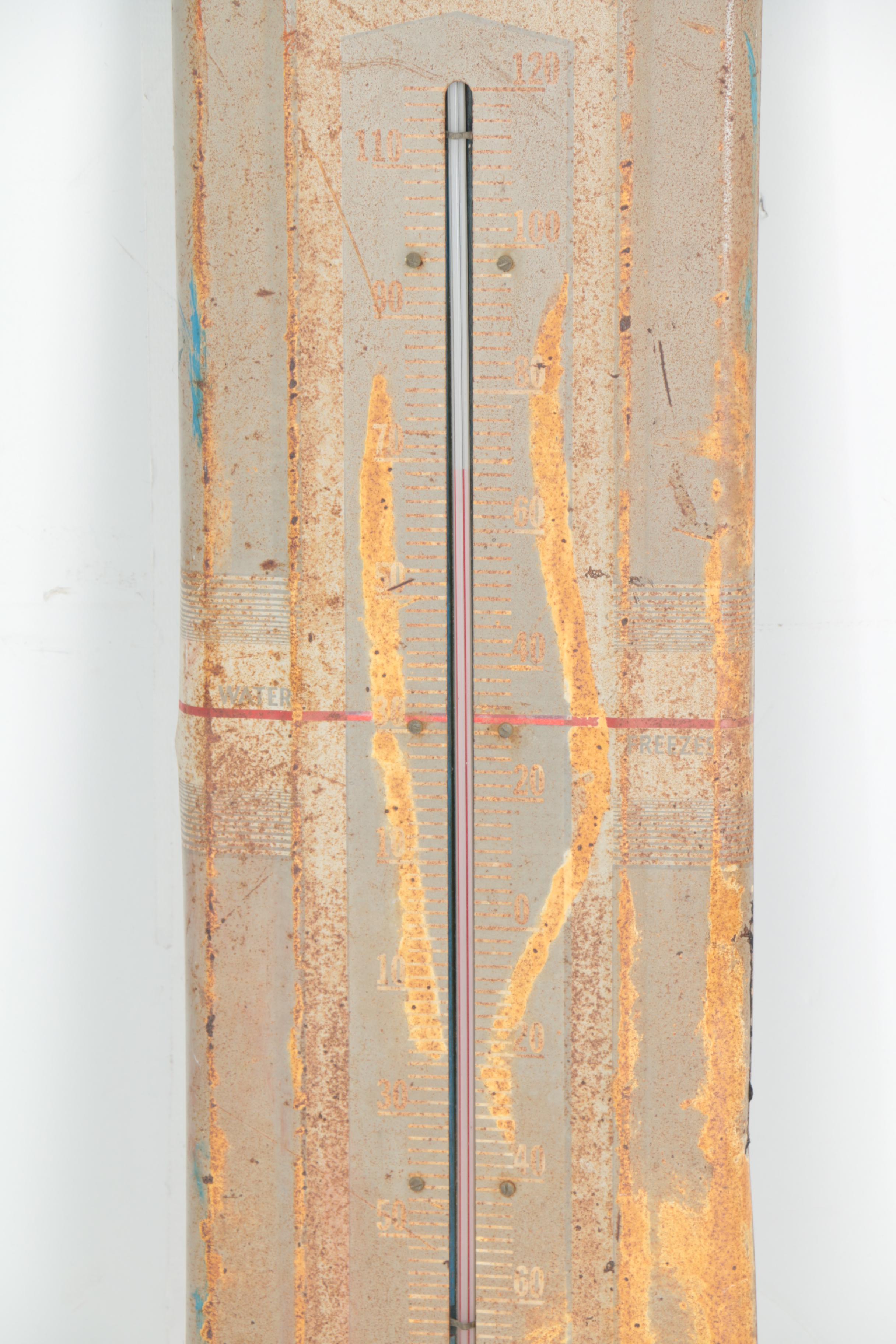 Vintage EverReady Prestone Outdoor Tin Thermometer