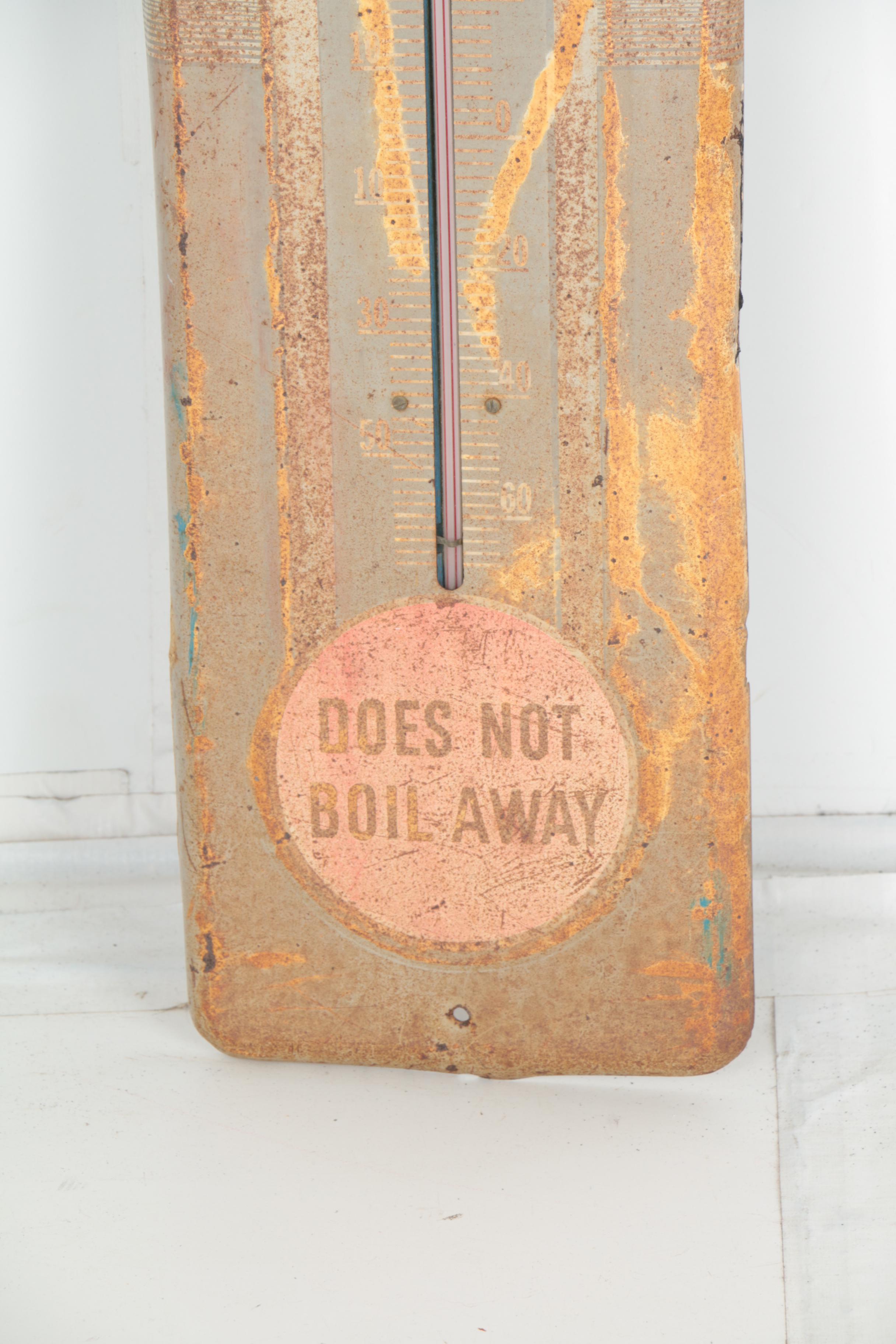 Vintage EverReady Prestone Outdoor Tin Thermometer