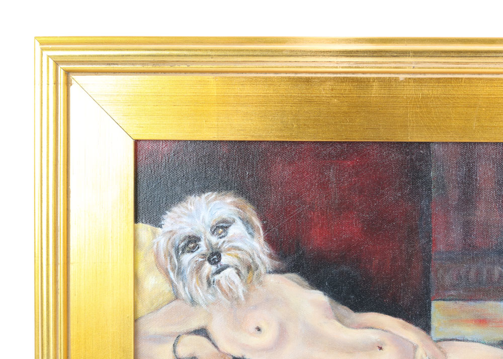 Rusty Dixon Oil Painting on Canvas "Lilly In Repose"