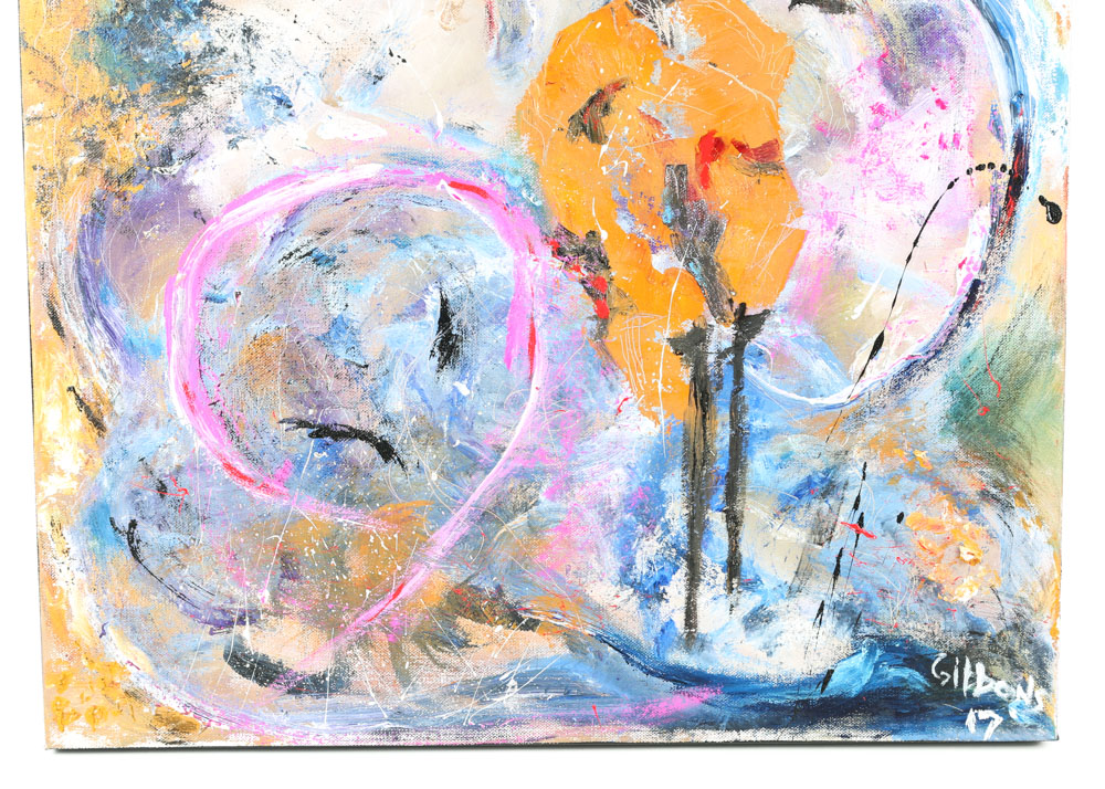 Mike Gibbons Acrylic Painting on Canvas "Black Star"