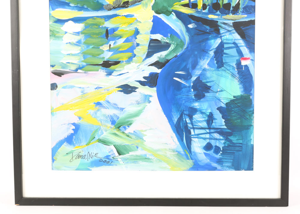 Daniel Nie Acrylic Painting on Paper