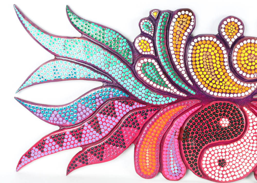 Glenn XIII Acrylic on Wood "Yellow Lotus of Tibet"