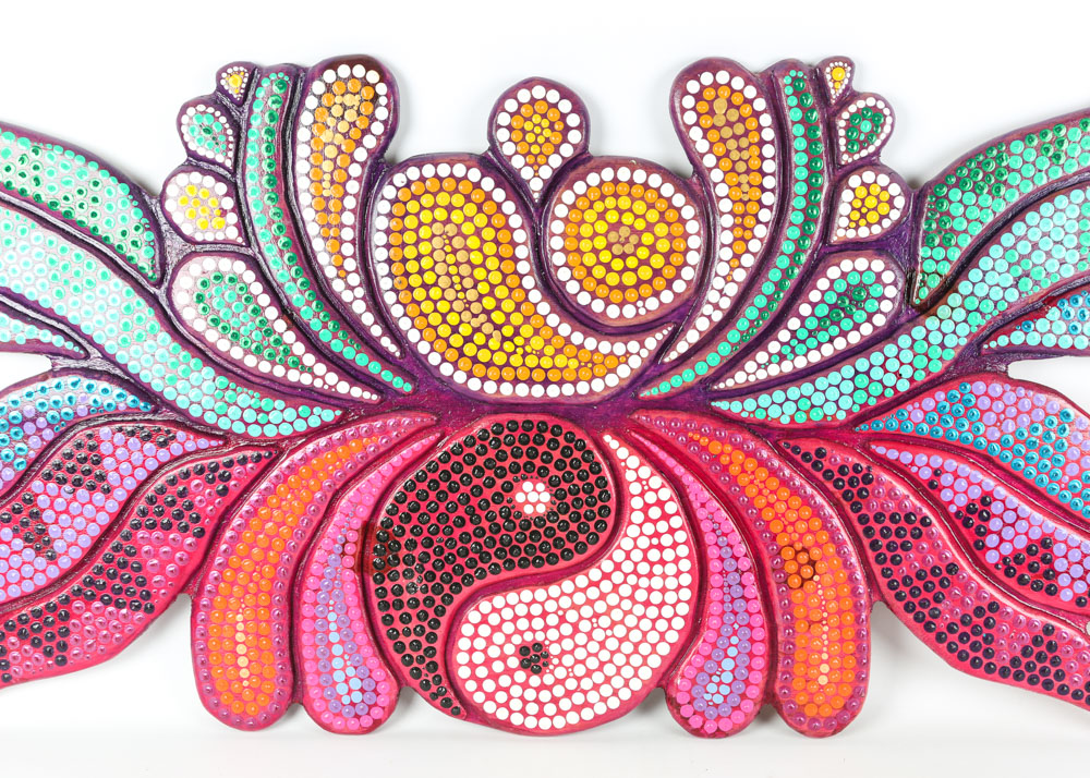 Glenn XIII Acrylic on Wood "Yellow Lotus of Tibet"