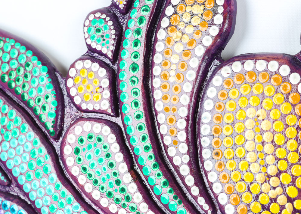 Glenn XIII Acrylic on Wood "Yellow Lotus of Tibet"