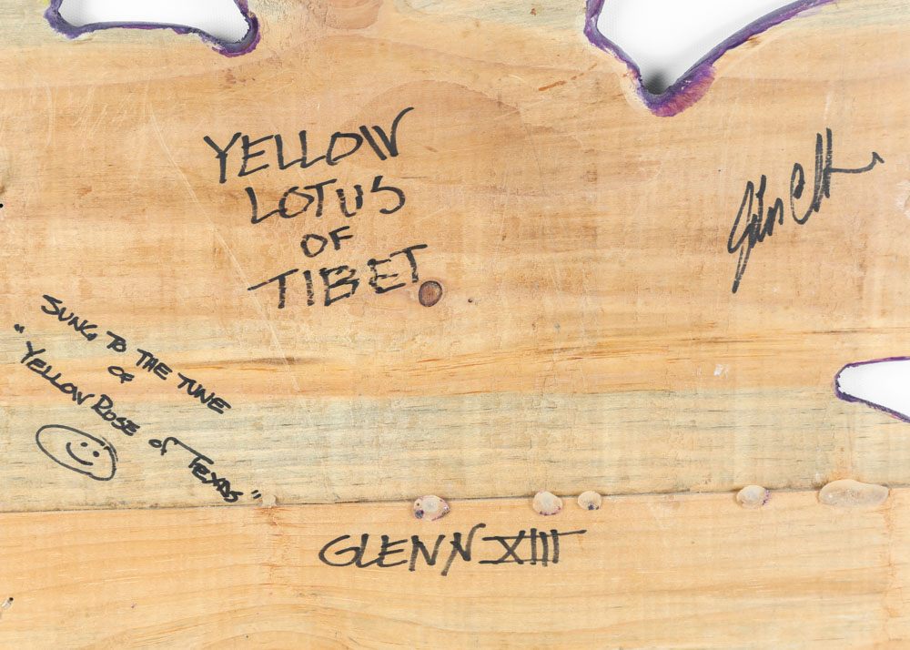 Glenn XIII Acrylic on Wood "Yellow Lotus of Tibet"