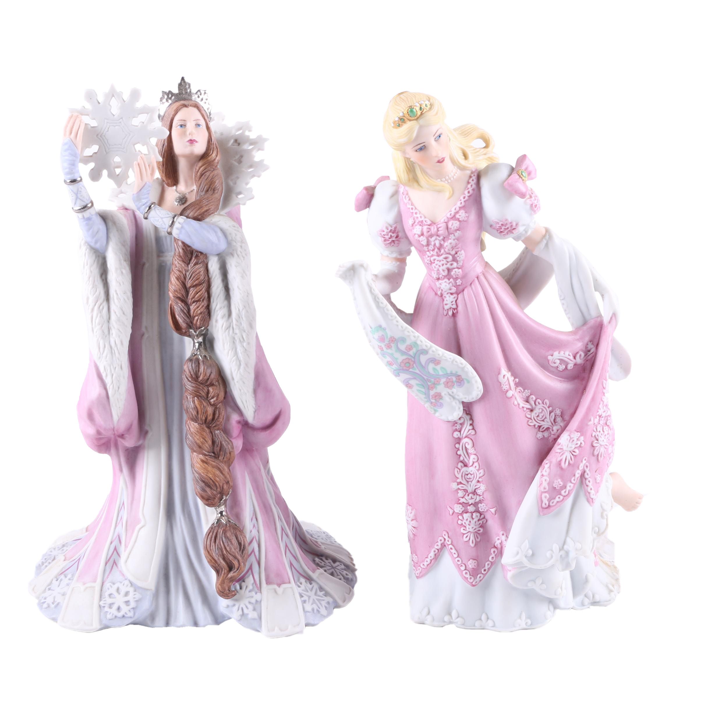 1980s Lenox "Legendary Princesses" Porcelain Figurines