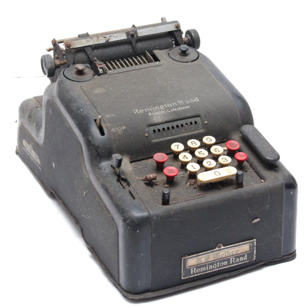 Vintage Remington Rand Printing Calculator