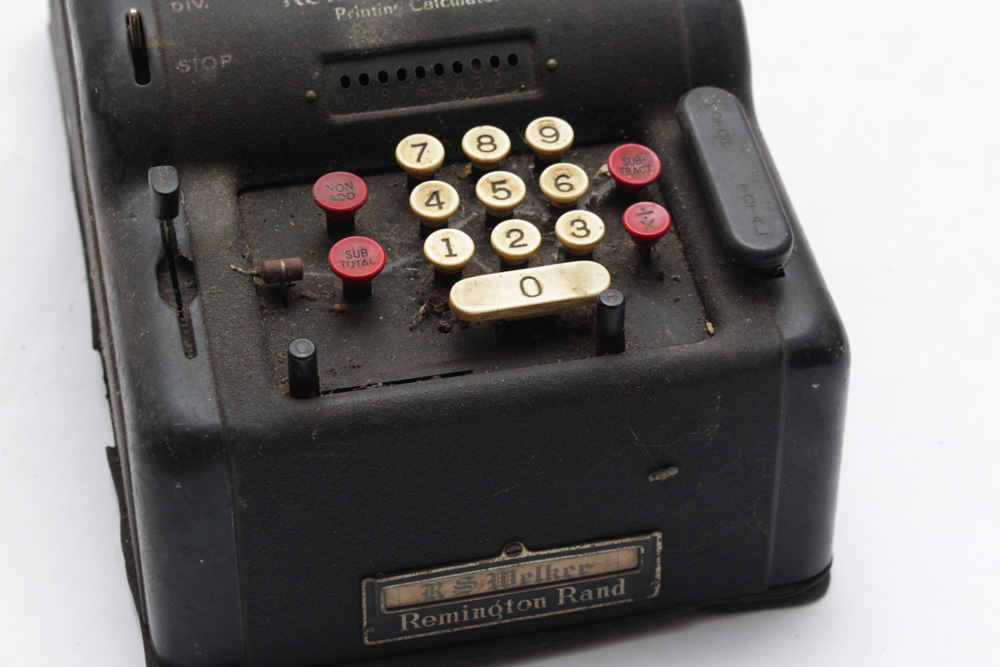 Vintage Remington Rand Printing Calculator