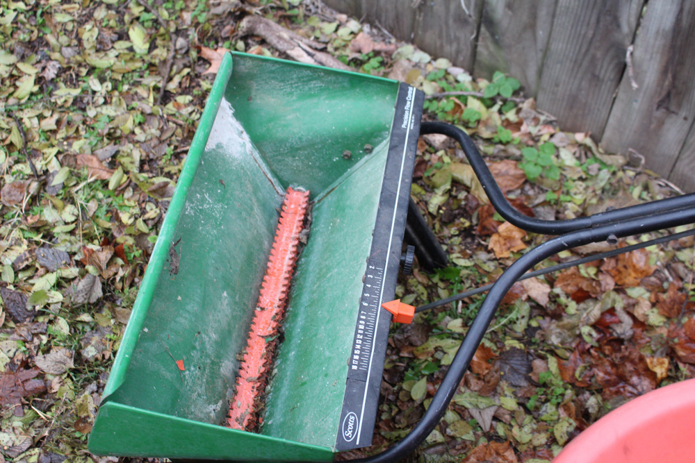 Scotts Spreader and Wheelbarrow