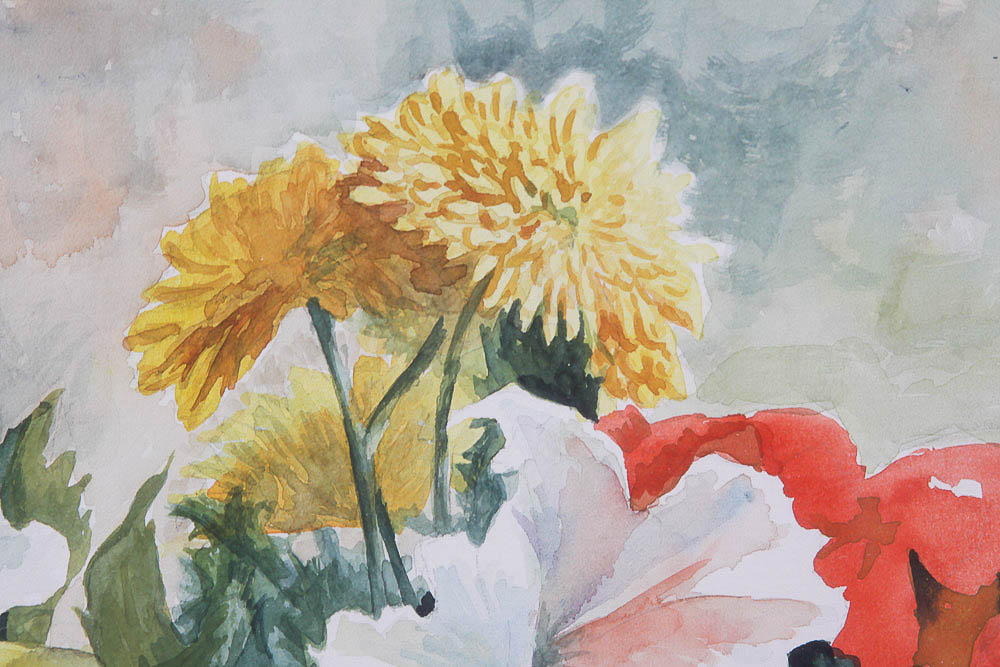 Pat Killorin Original Watercolor Painting "Summer Blossoms"