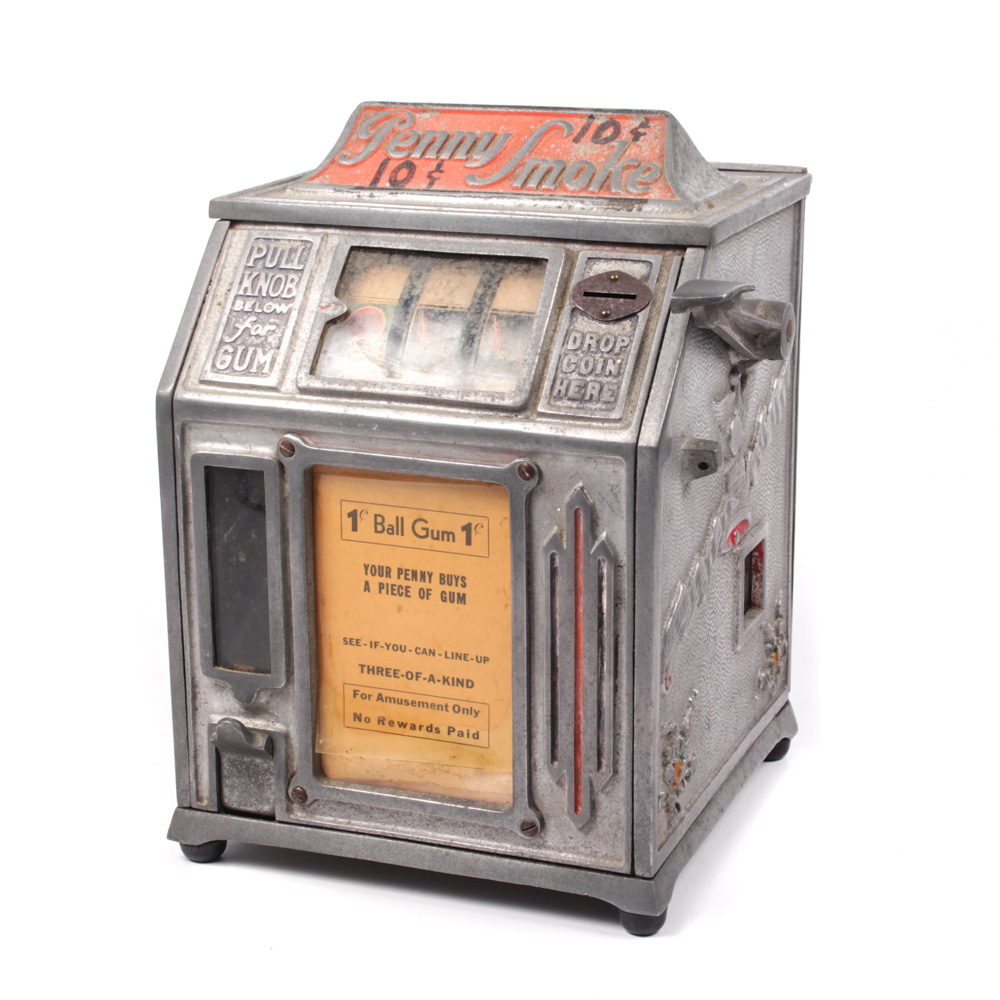Vintage Penny Smoke Gumball Machine