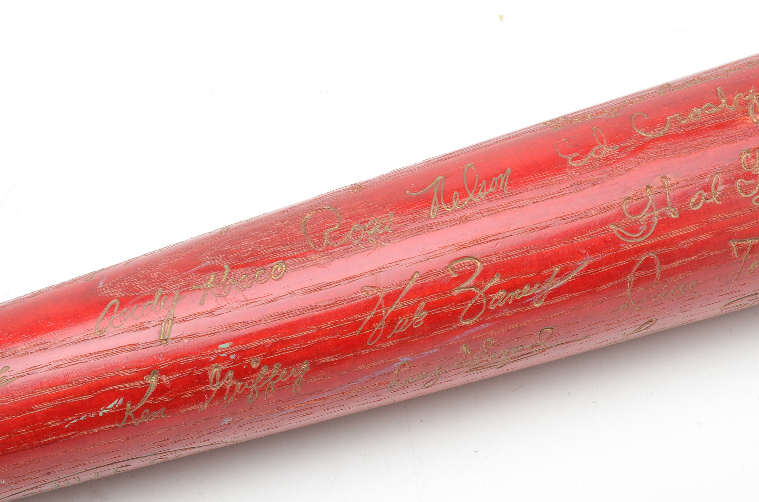 Louisville Slugger Bat with Reproduction 1973 Reds Signatures