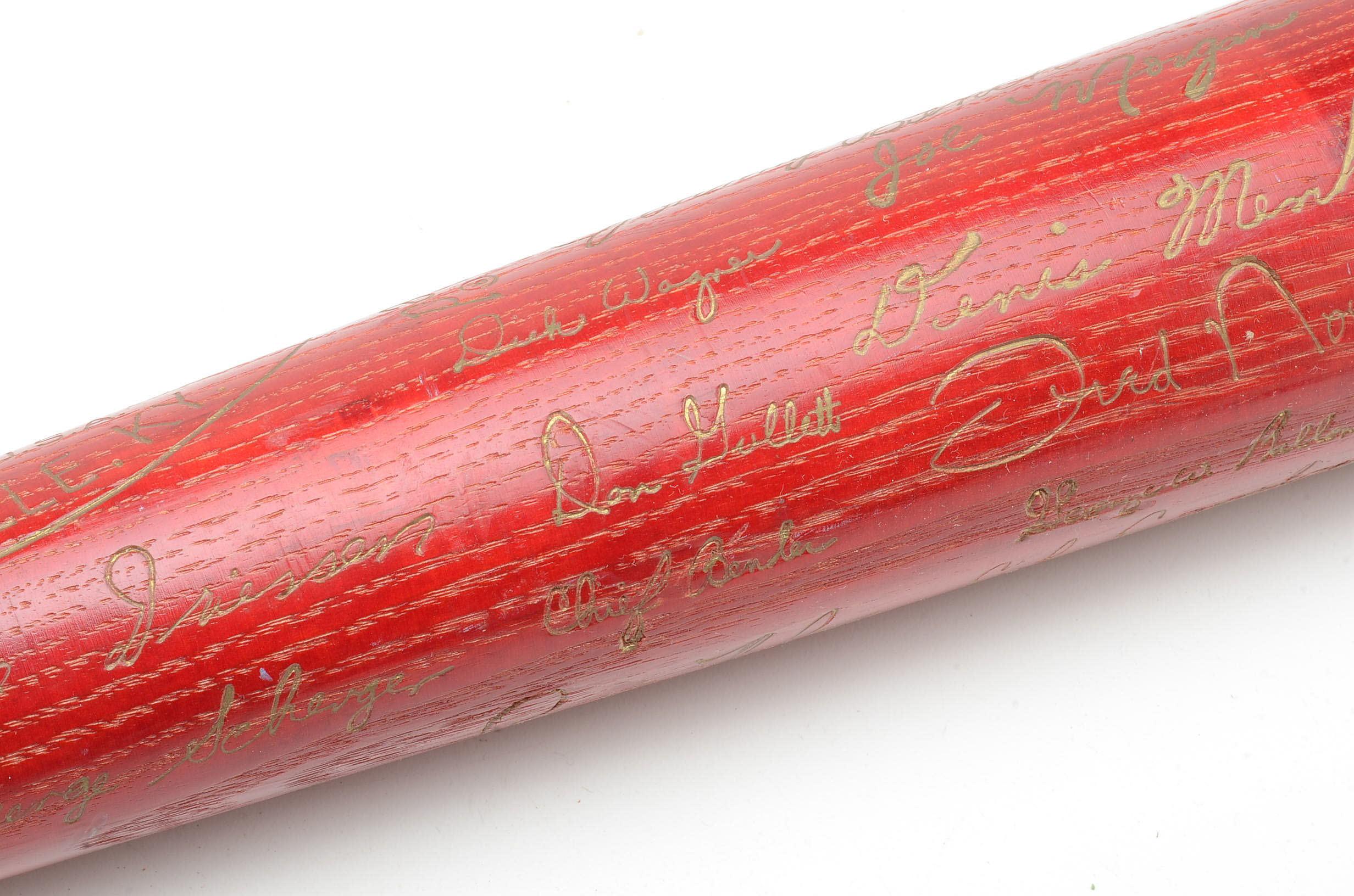 Louisville Slugger Bat with Reproduction 1973 Reds Signatures