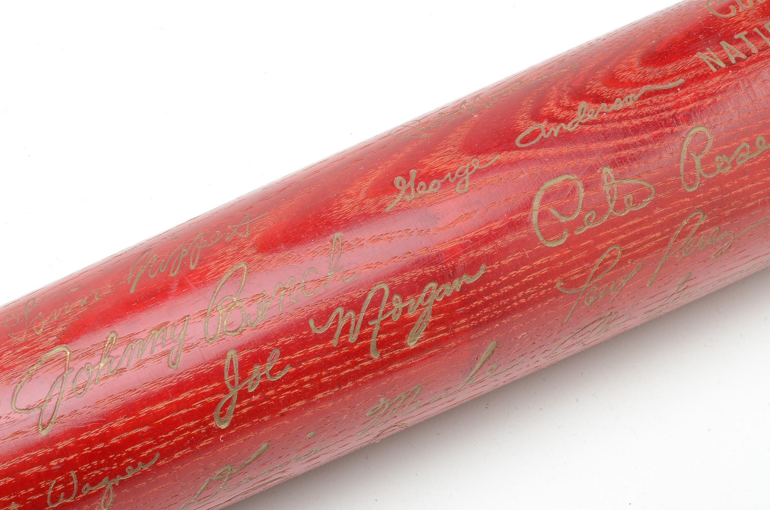 Louisville Slugger Bat with Reproduction 1973 Reds Signatures