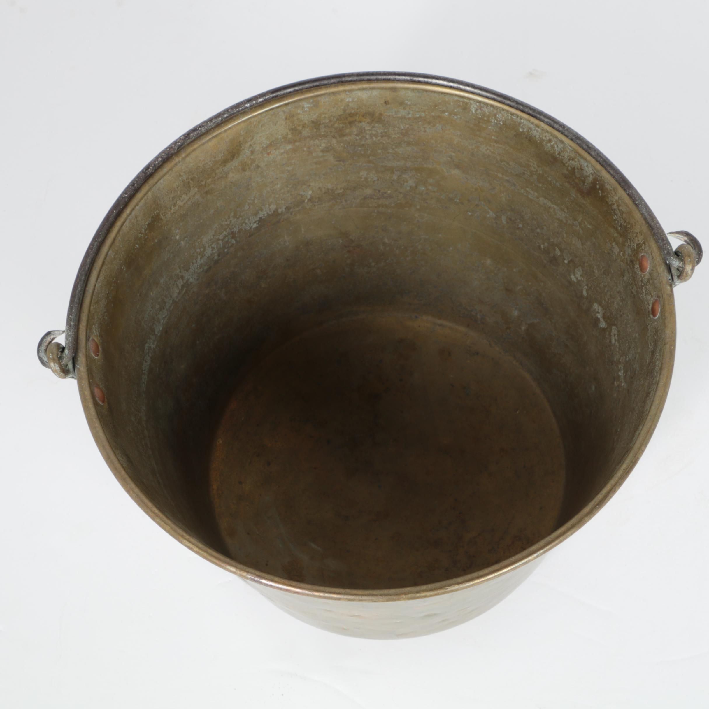 Antique American Brass Kettle Manufacturers Spun Brass Apple Butter Kettle