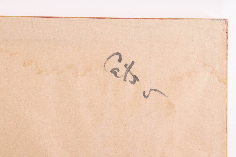 C.G. Blaylock Watercolor Painting of a Gourd and Barrel