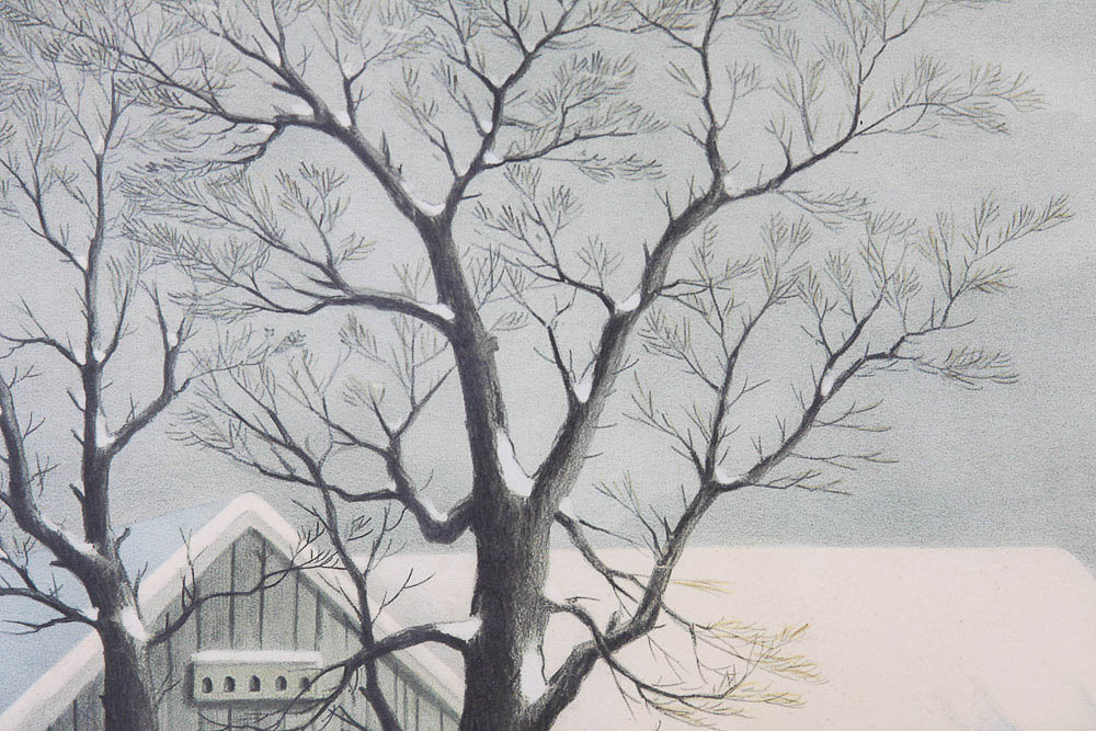 Currier & Ives Lithograph "Home To Thanksgiving" After George Henry Durrie