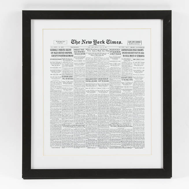 Facsimile of July 22,1935 "The New York Times" Front Page