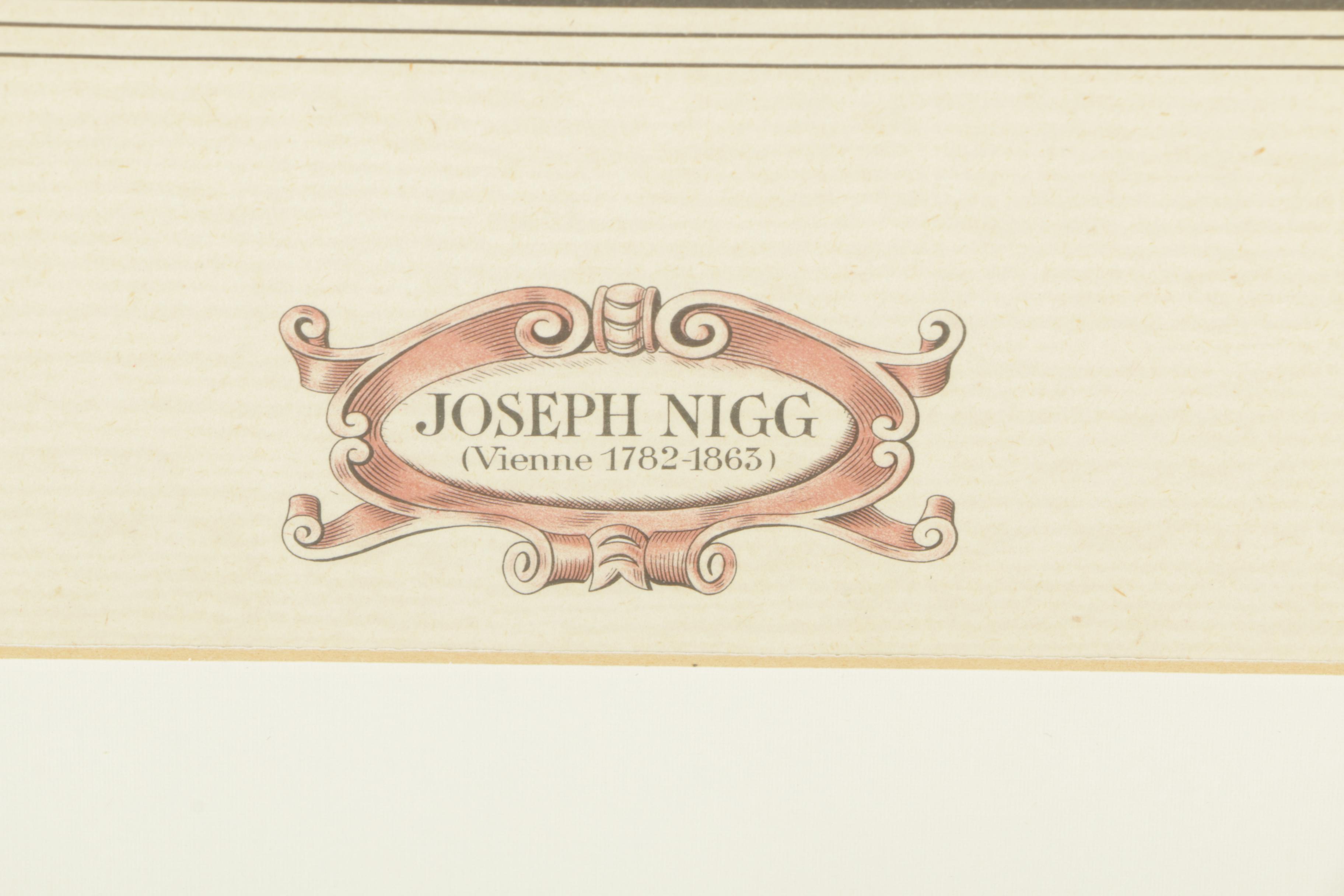 Lithograph After Joseph Nigg Floral Still Life