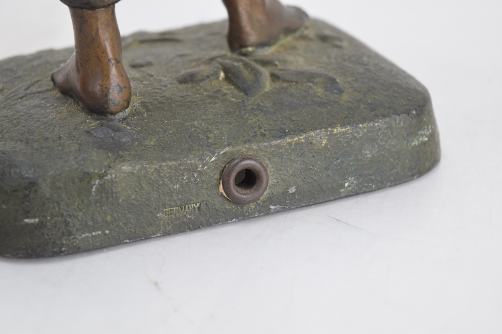 Circa 1920's Brass-Tone Sculpture of Boy
