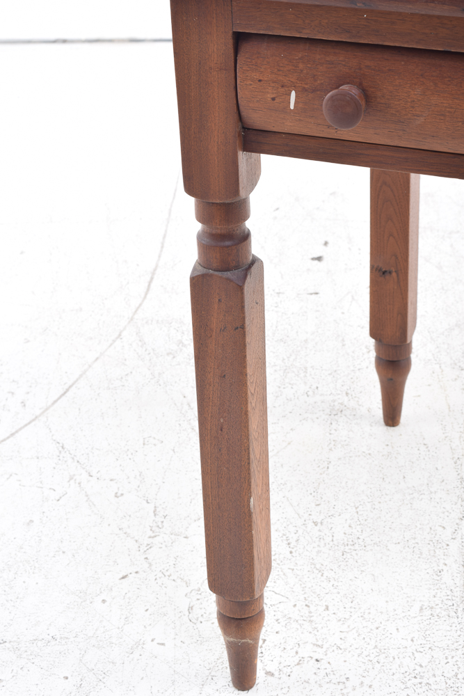 Antique Walnut End Table with Drawer