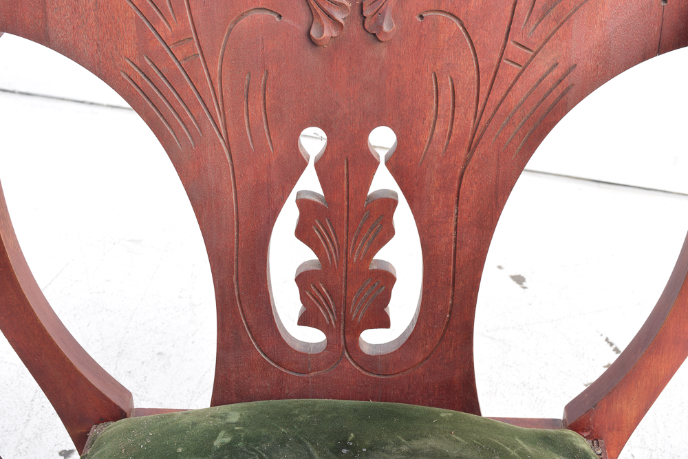 Colonial-Revival Birch Arm Chair