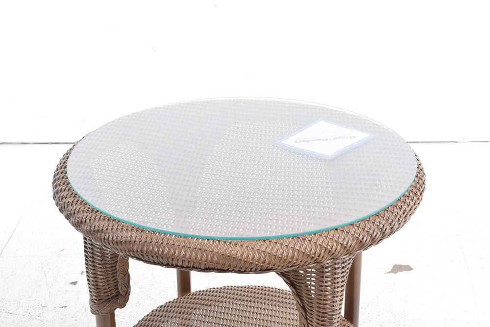 All-Weather Wicker Accent Table by Lloyd Flanders