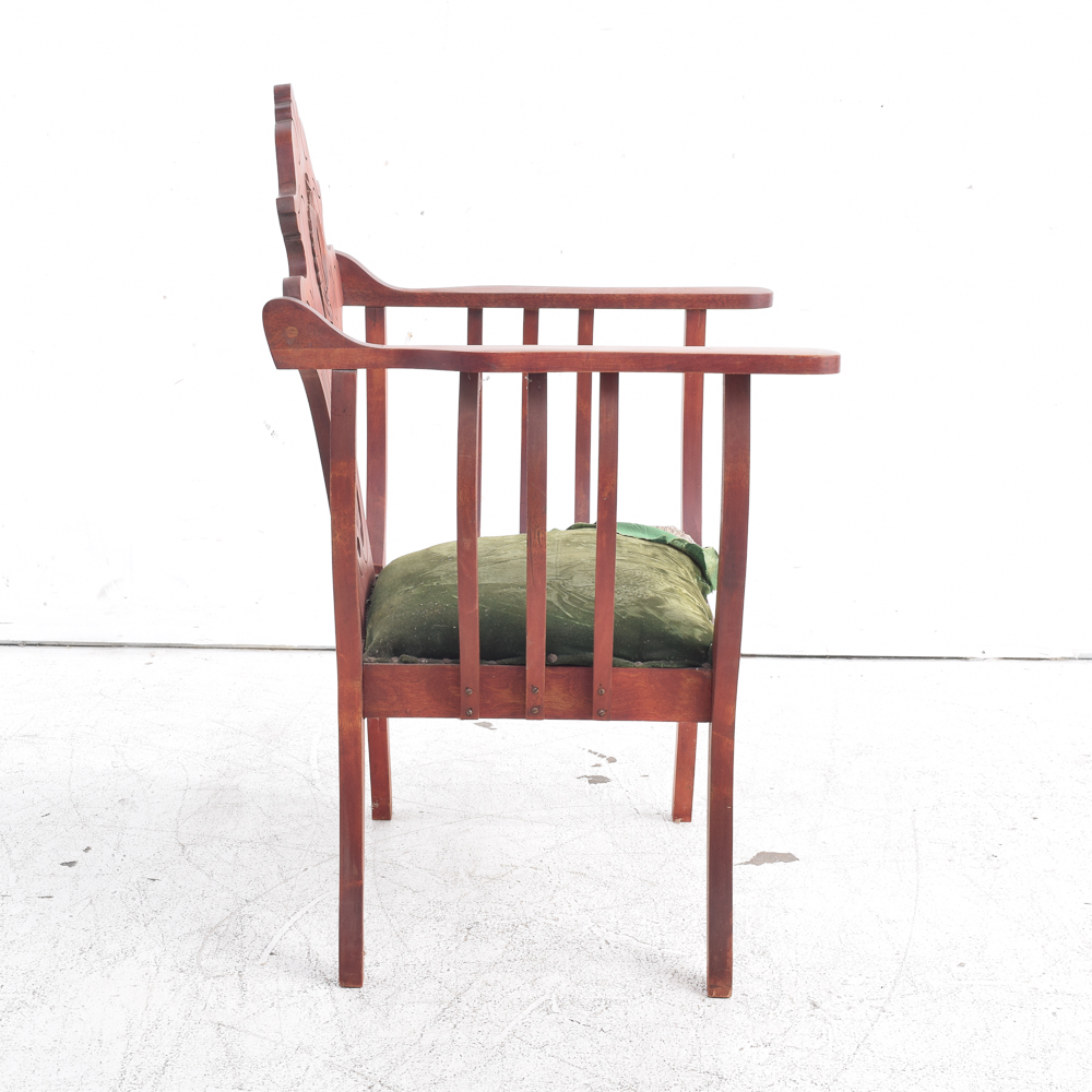 Colonial-Revival Birch Arm Chair