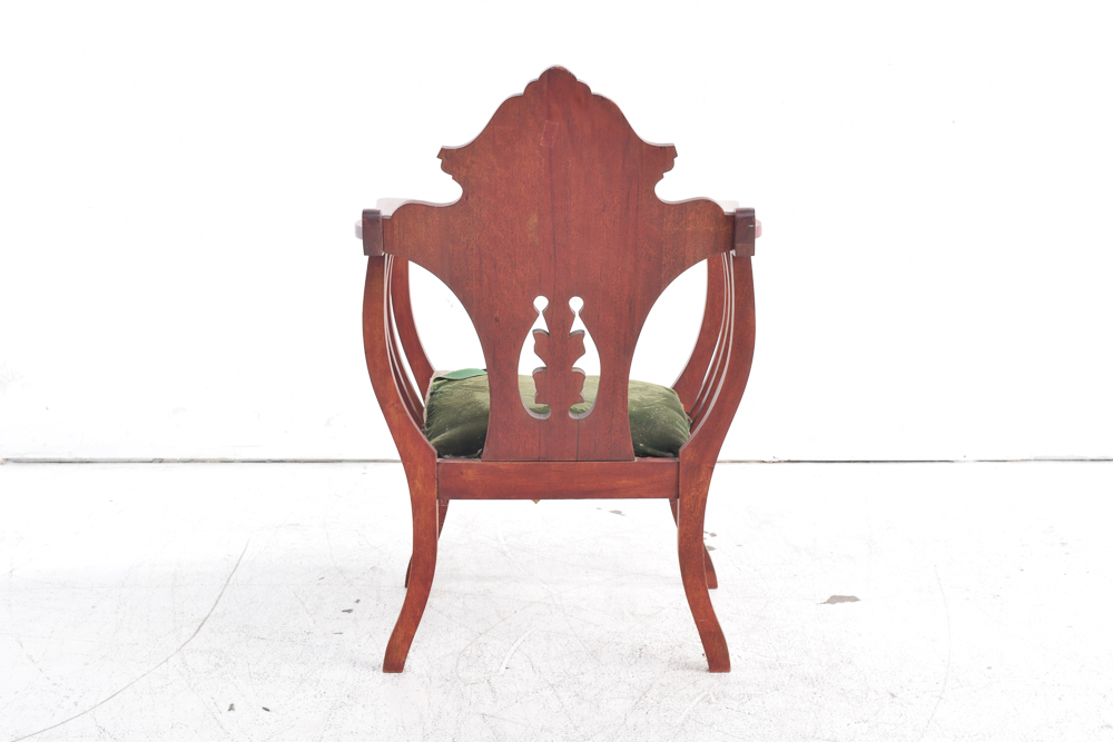 Colonial-Revival Birch Arm Chair