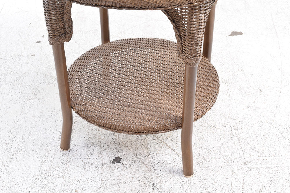 All-Weather Wicker Accent Table by Lloyd Flanders