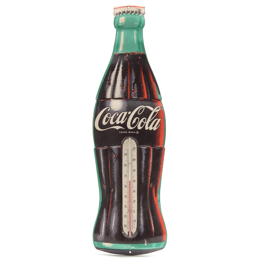 Metal Coca-Cola Thermometer Sign