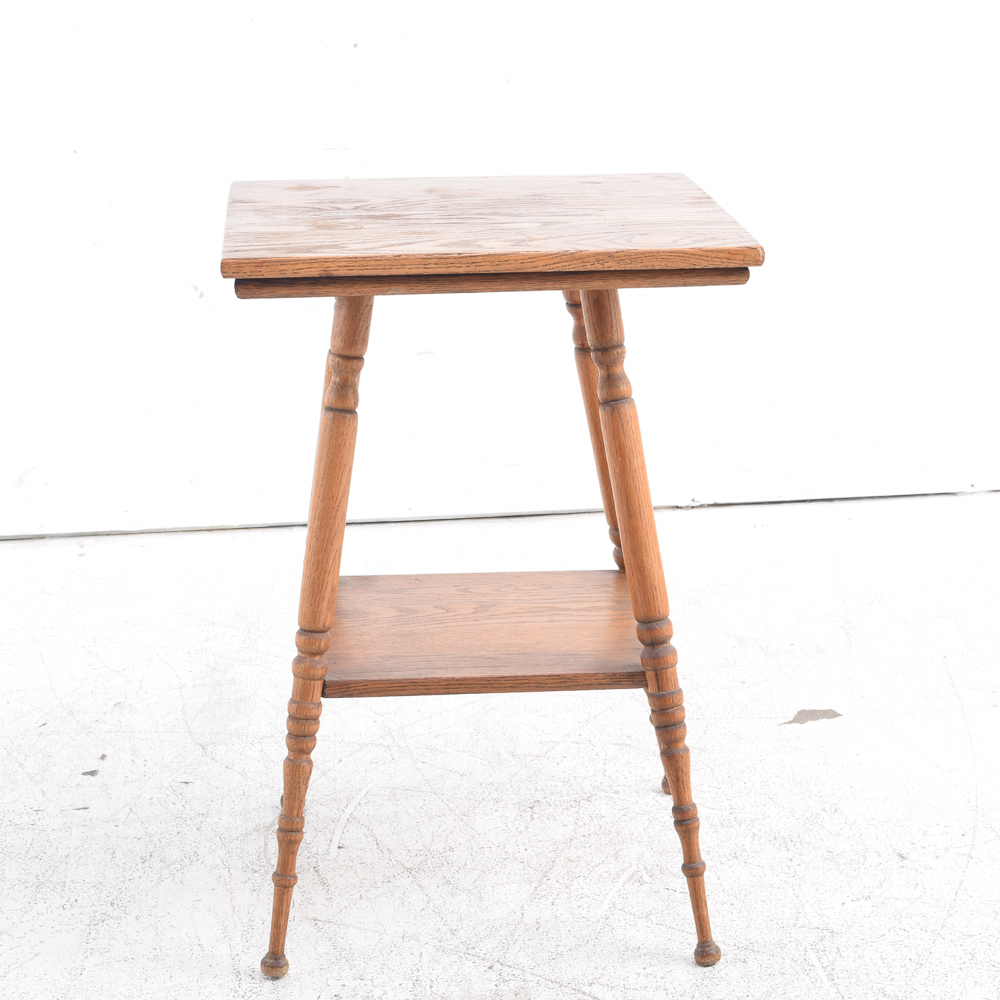 Handcrafted Oak Accent Table