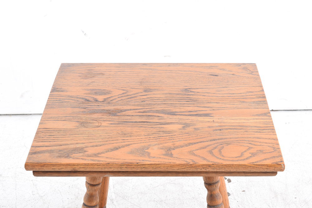 Handcrafted Oak Accent Table