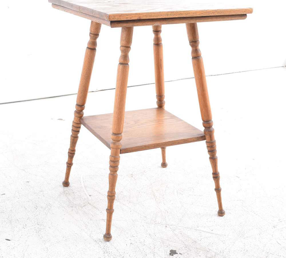 Handcrafted Oak Accent Table
