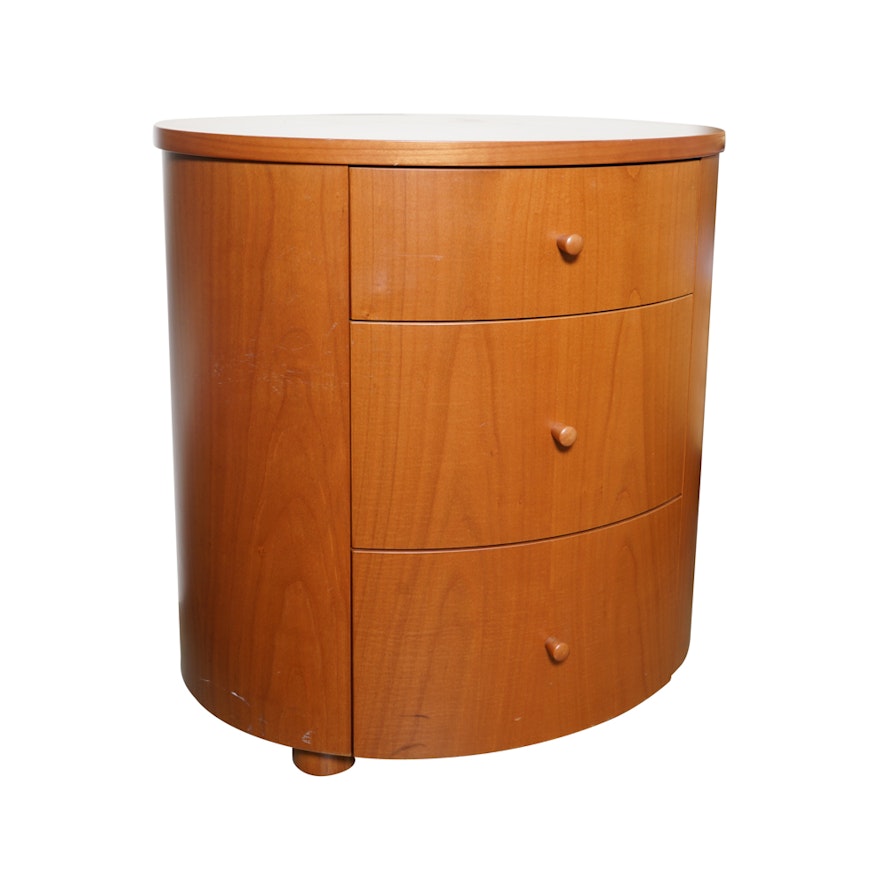 Teak Accent Stand With Three Drawers