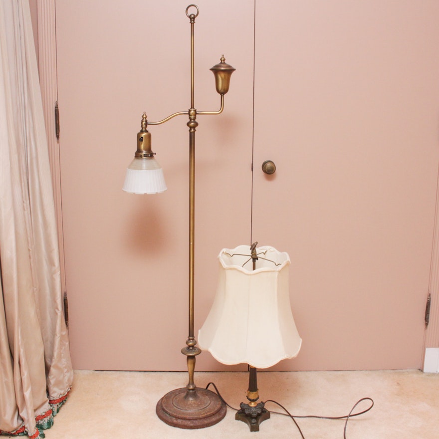 Vintage Floor Lamp by Rembrandt Lamps with Table Lamp