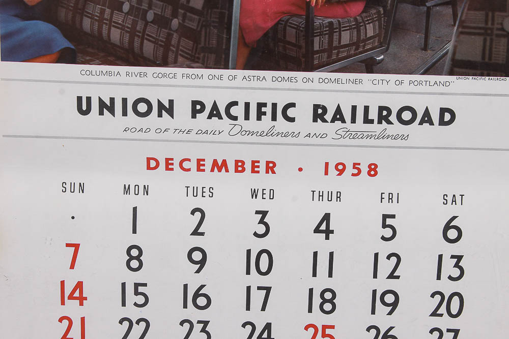 1958 and '66 Union Pacific Railroad Calendars