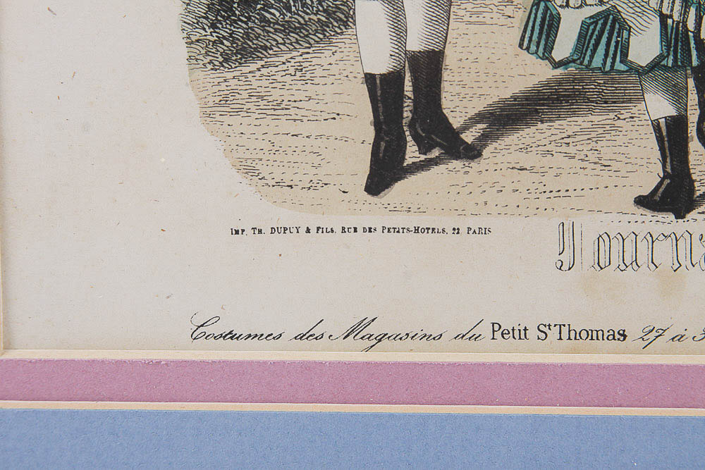 Lithograph of a French Fashion Plate