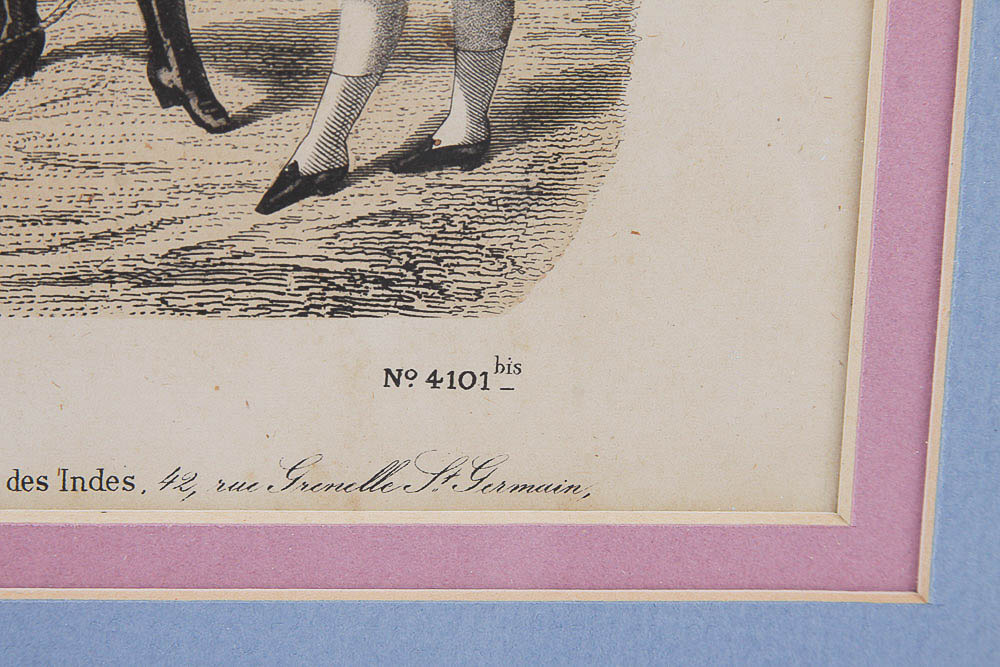 Lithograph of a French Fashion Plate