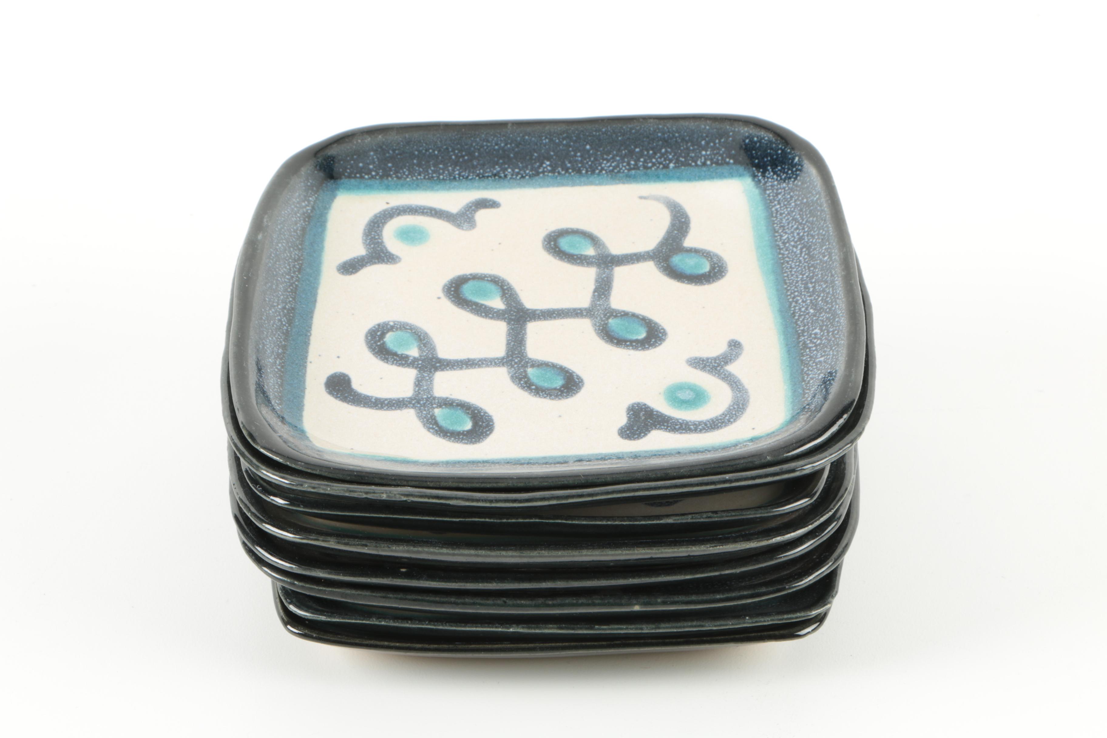 Vintage Hand-Painted Glidden Pottery "Running With by Glidden Design"